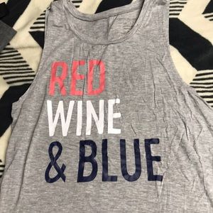 NWT RED WINE BLUE tank Grayson Threads